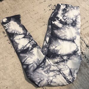 NUX Black and White Tie-Dye Leggings